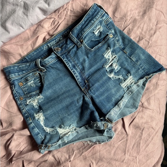 American Eagle Outfitters Pants - 4/$25 High rise shorties American Eagle Blue  Shorts sz 10